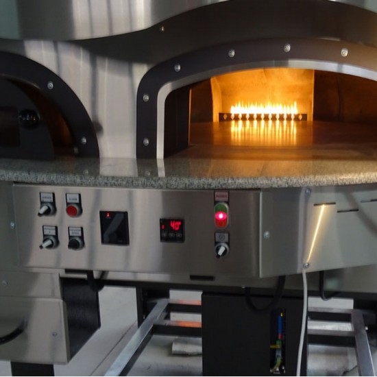 Dual Fuel Wood Gas Pizza Oven MIX120RK Rotating Pizza Ovens UK